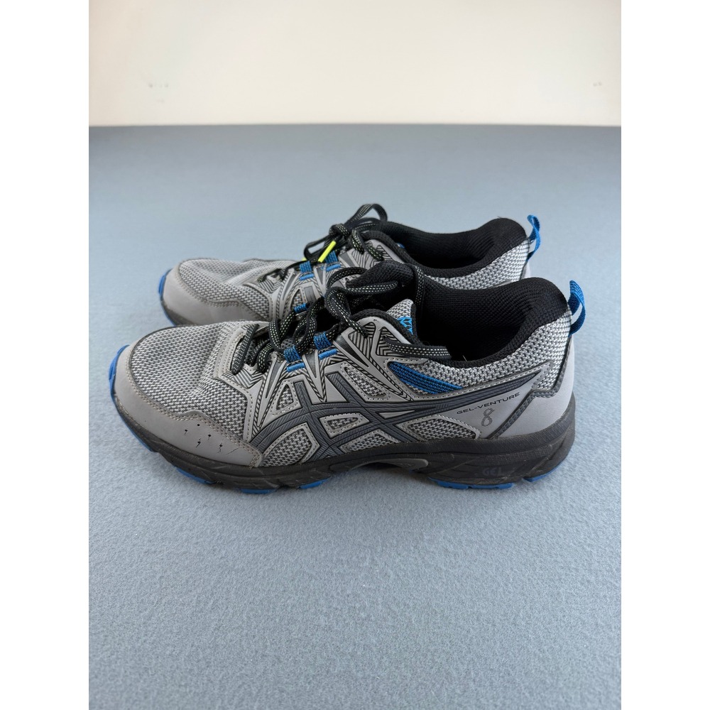ASICS Gel-Venture 8 Mens 9 Grey Blue Black Trail Running Shoes 1011A824 - Picture 3 of 7